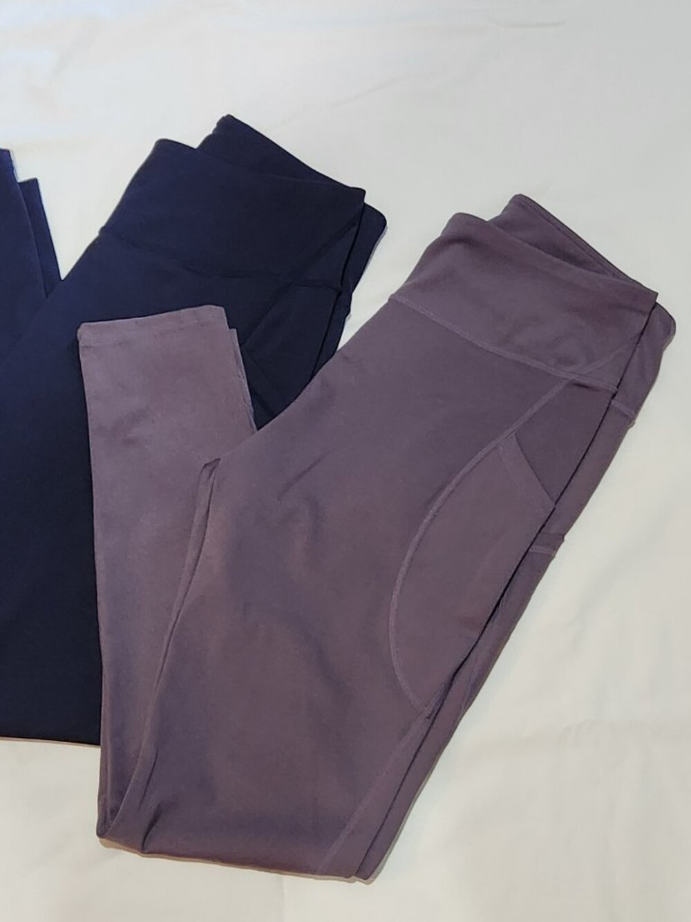Lot of two yoga pants sz XL navy purple EUC